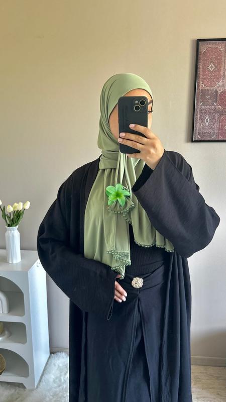 Ensemble Long Kimono & Jupe – Détail Doré - Noir